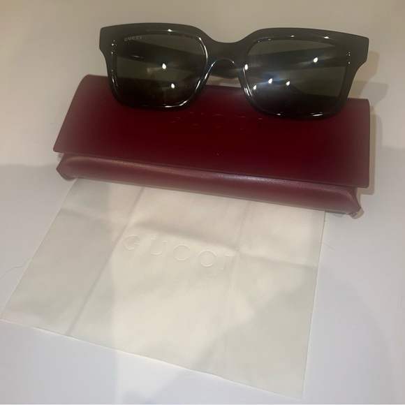 Gucci Men Sunglasses Black Grey Square GG1732SK 001 BRAND NEW 55 20 145